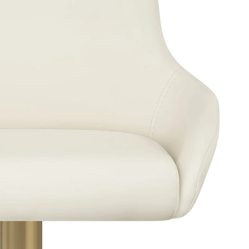 Tabouret de Bar Doré - Olivia Crème