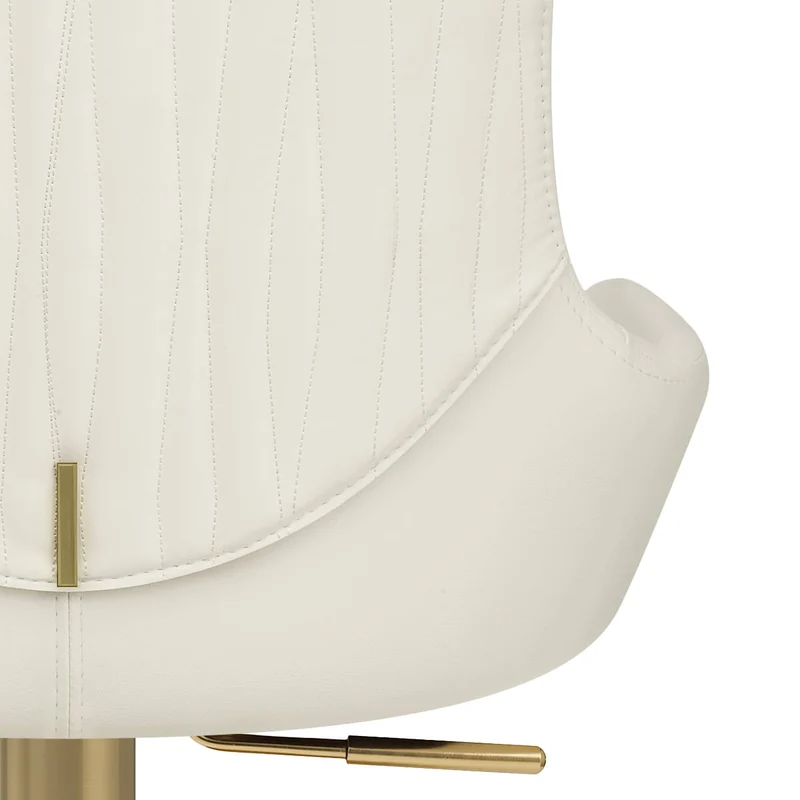 Tabouret de Bar Doré - Olivia Crème