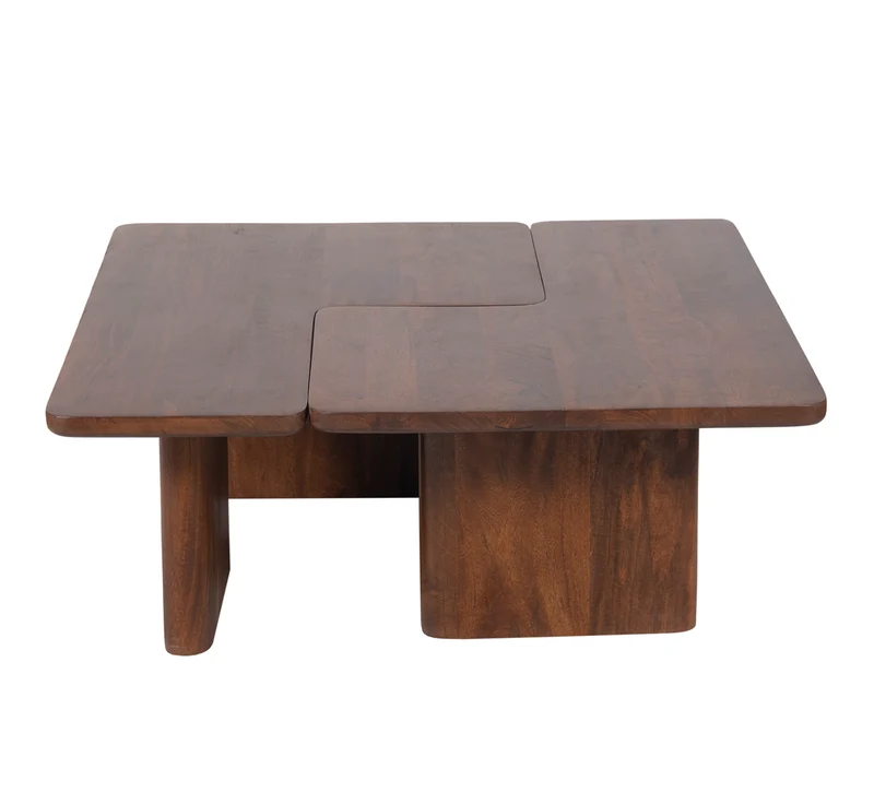 Set de 2 Table basse 110x70 cm noyer | Ariel II