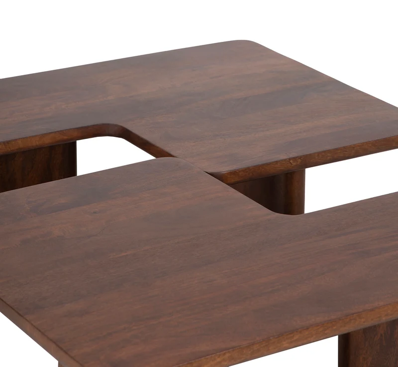 Set de 2 Table basse 110x70 cm noyer | Ariel II