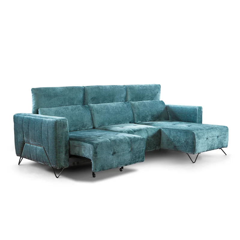 Canapé 2PL 1/2 coulissant manuel+chaiselongue fixe | Windsor