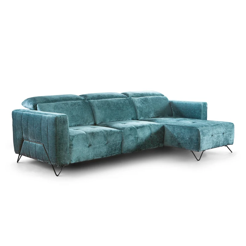 Canapé 2PL 1/2 coulissant manuel+chaiselongue fixe | Windsor