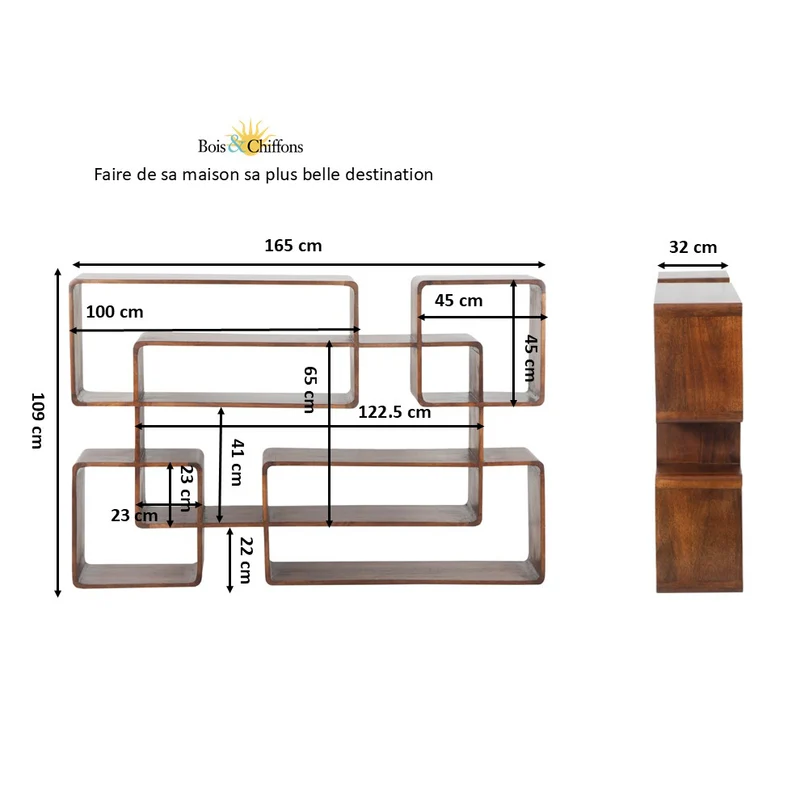 Etagere Grande en bois manguier | Alan