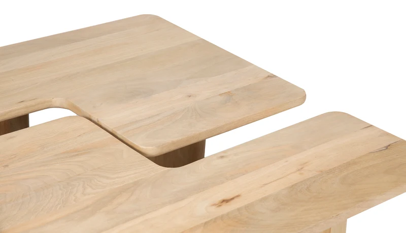 Set de 2 Table basse 110x70 cm naturel | Ariel II
