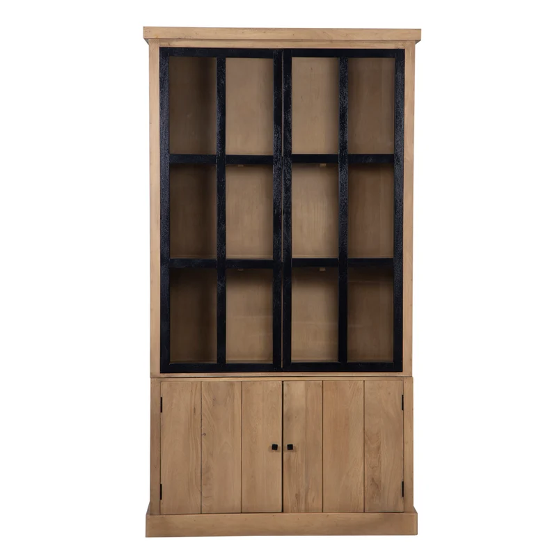 Vitrine 2x2 Portes bois massif en manguier – Scandinaves