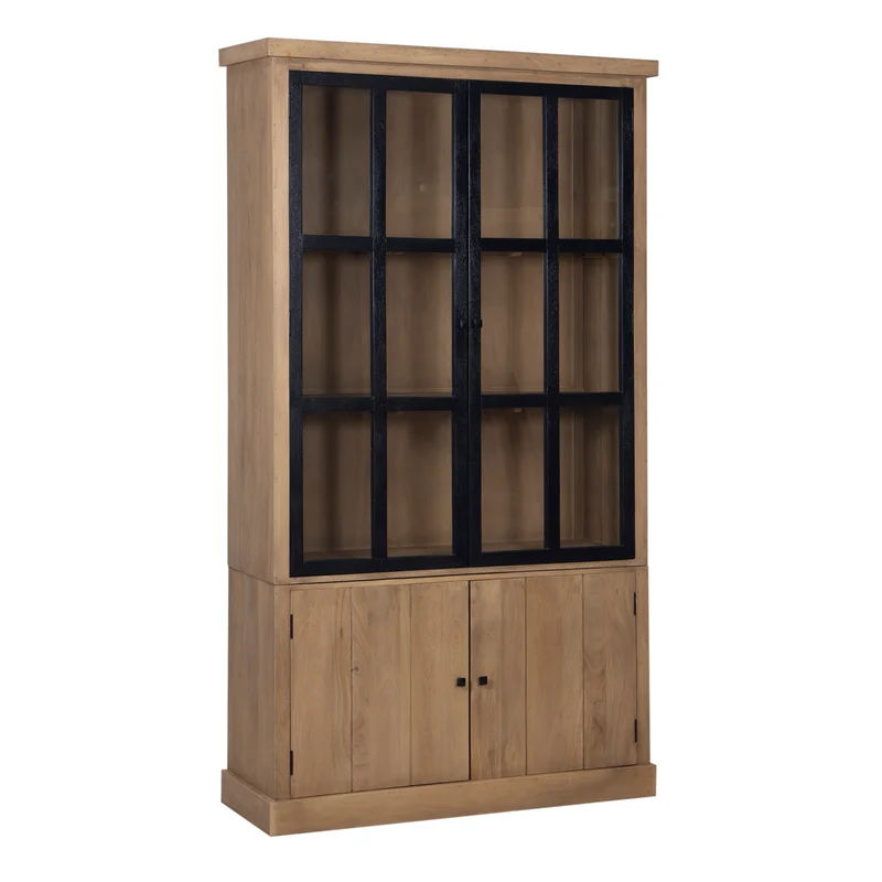 Vitrine 2x2 Portes bois massif en manguier – Scandinaves