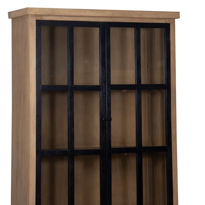 Vitrine 2x2 Portes bois massif en manguier – Scandinaves