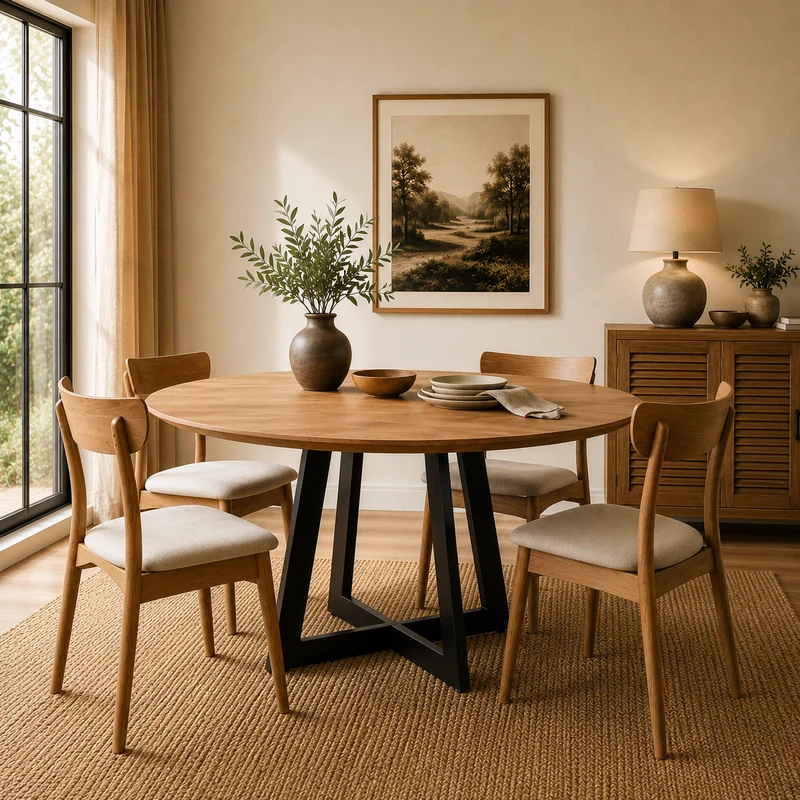 Table à manger ronde 135 cm | Omer