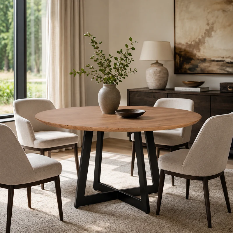 Table à manger ronde 135 cm | Omer