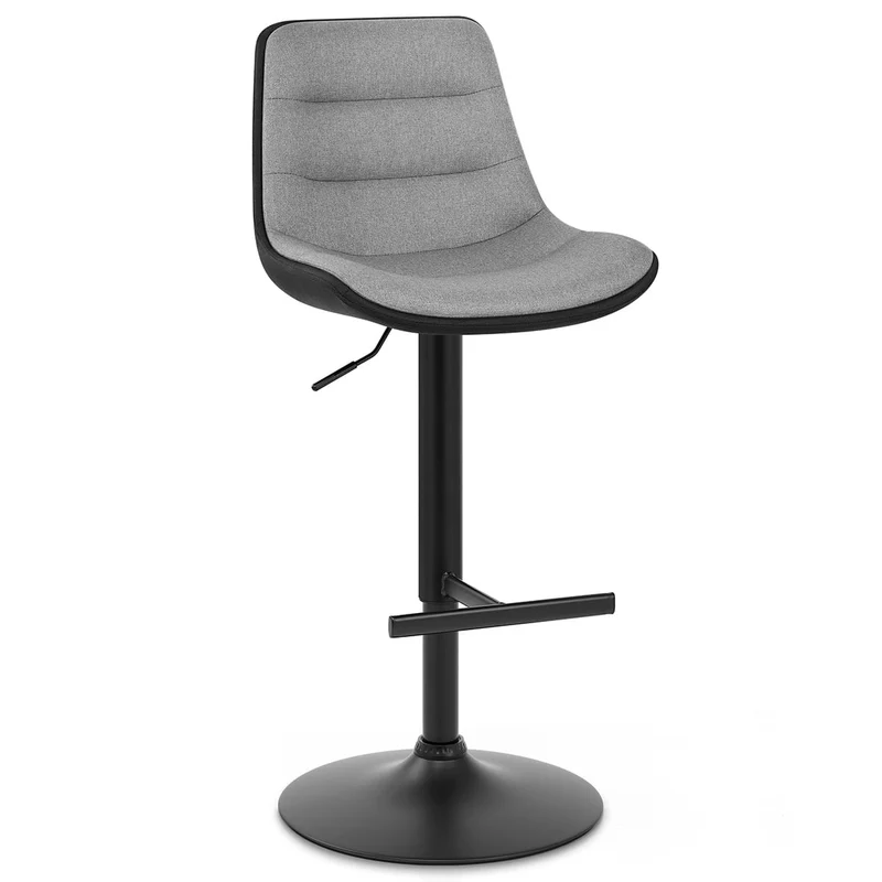 Tabouret de Bar Tissu - Lattice Gris Foncé