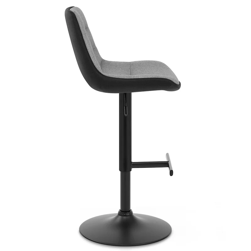 Tabouret de Bar Tissu - Lattice Gris Foncé