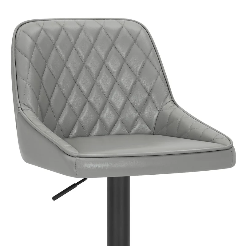Tabouret Cuir Veritable - Melbourne Gris