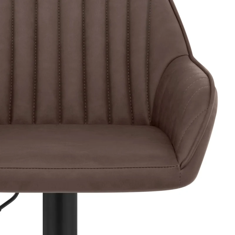 Tabouret de Bar Faux Cuir - Sol Marron