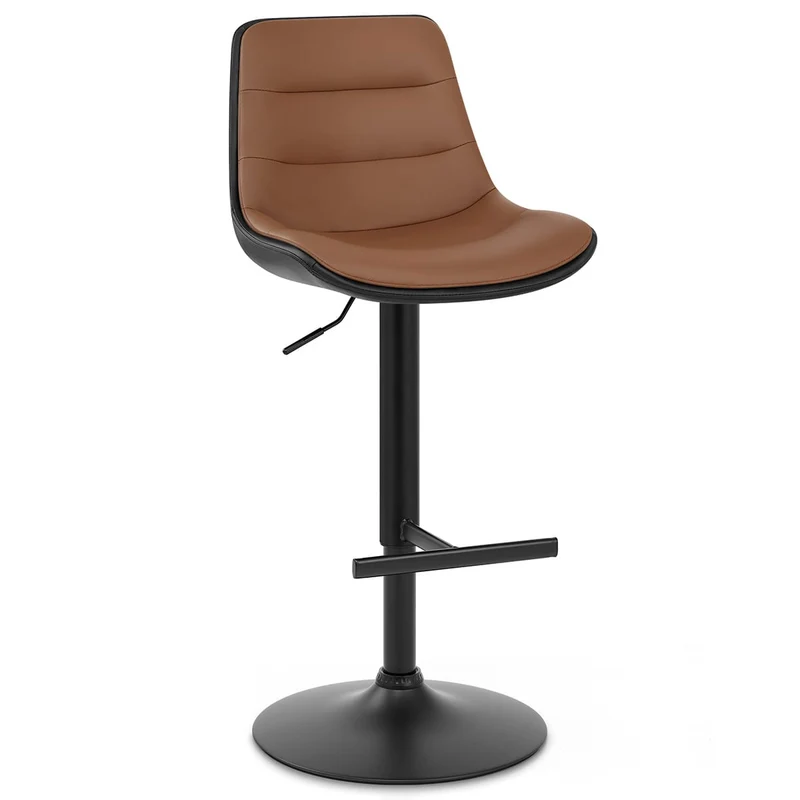 Tabouret Faux Cuir - Lattice Marron