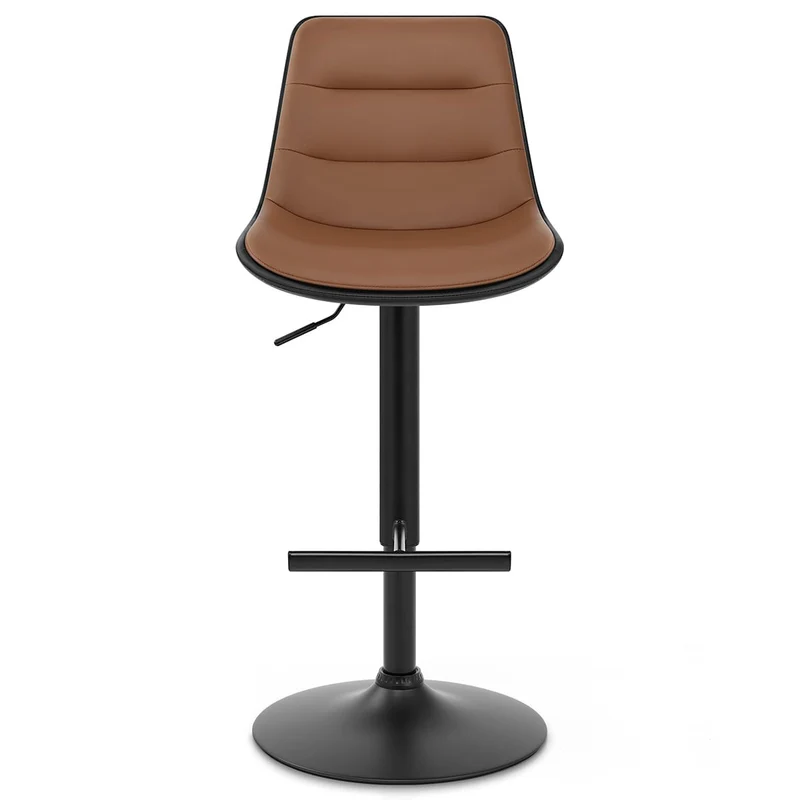 Tabouret Faux Cuir - Lattice Marron