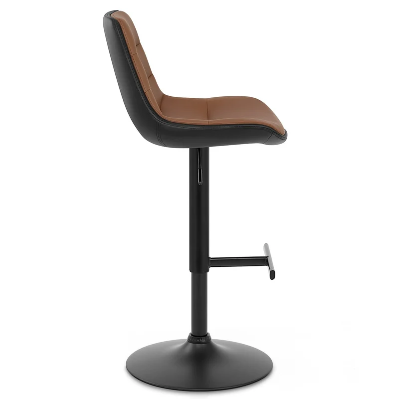 Tabouret Faux Cuir - Lattice Marron