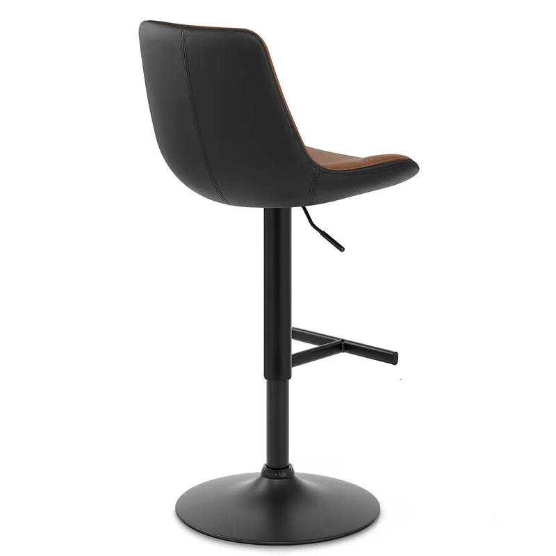Tabouret Faux Cuir - Lattice Marron