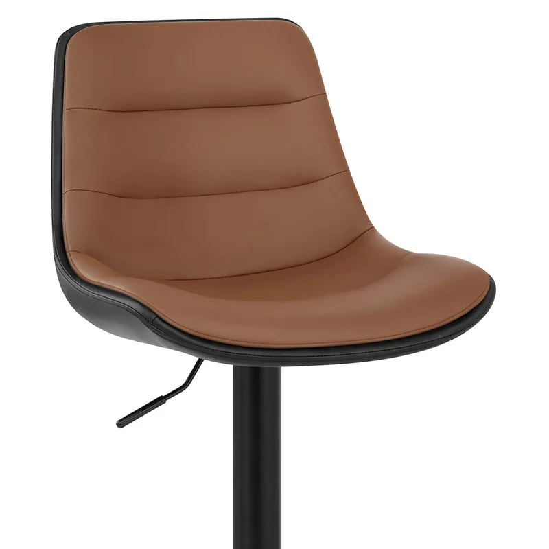 Tabouret Faux Cuir - Lattice Marron