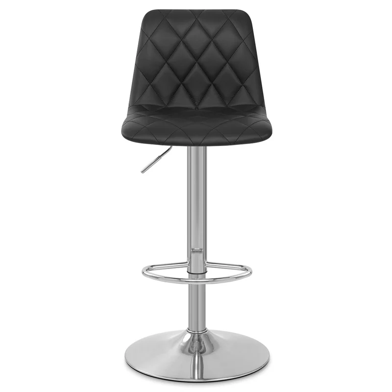 Tabouret de Bar Cuir Véritable - Melody Noir