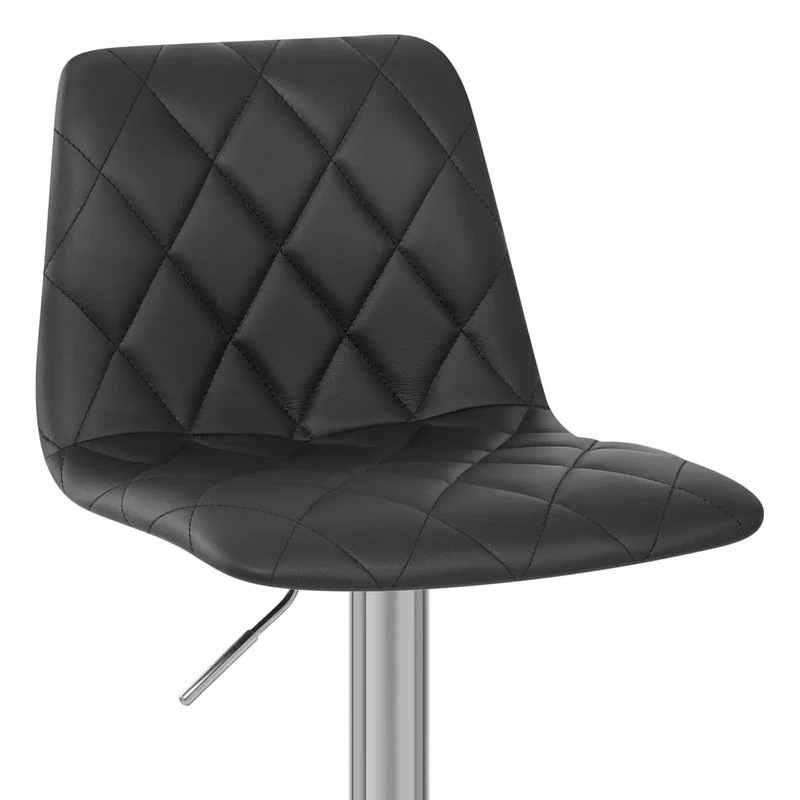 Tabouret de Bar Cuir Véritable - Melody Noir