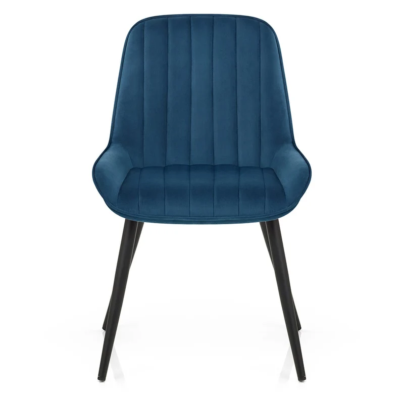 Chaise Velours - Mustang Bleu Foncé