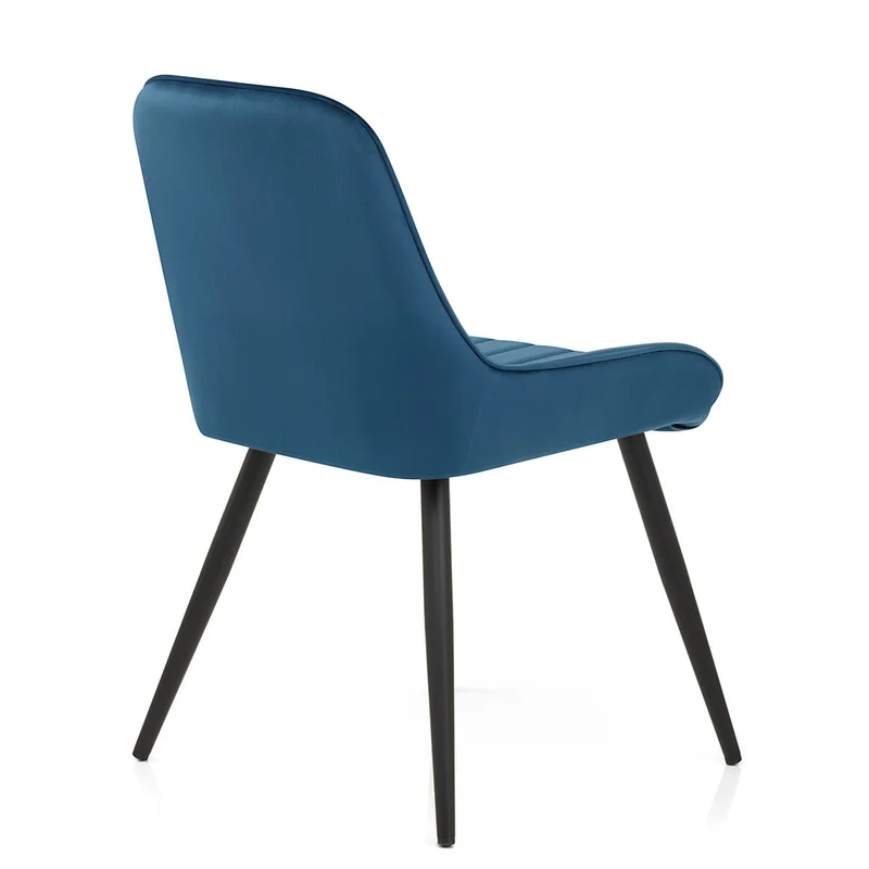 Chaise Velours - Mustang Bleu Foncé