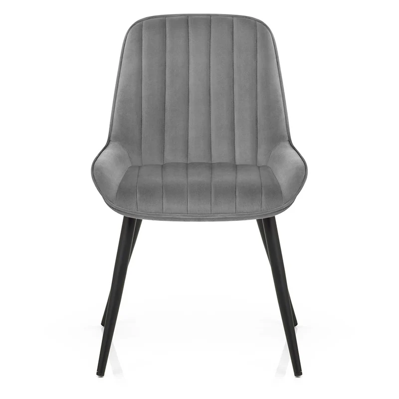 Chaise Velours - Mustang Gris Foncé