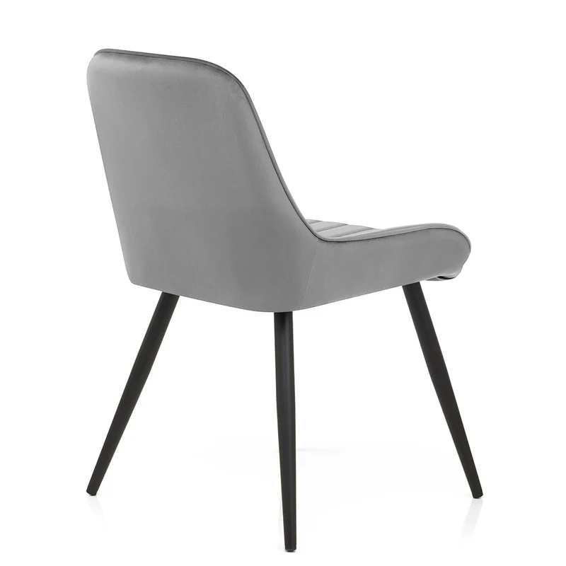 Chaise Velours - Mustang Gris Foncé