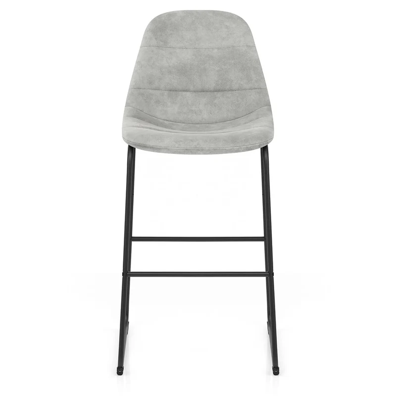 Tabouret de Bar Faux Daim - Platina Gris