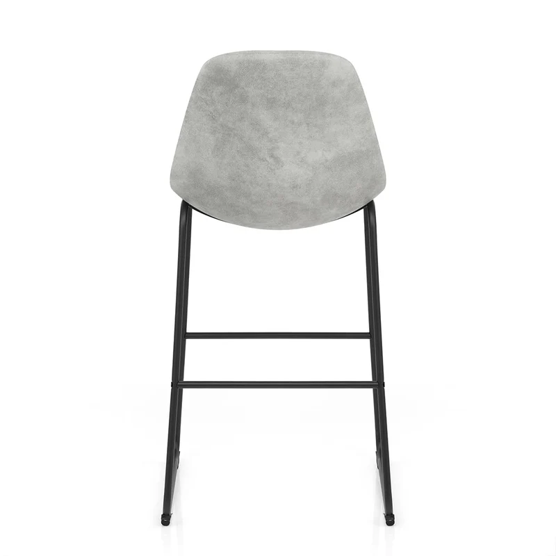 Tabouret de Bar Faux Daim - Platina Gris
