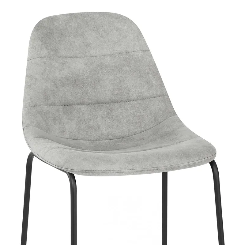 Tabouret de Bar Faux Daim - Platina Gris