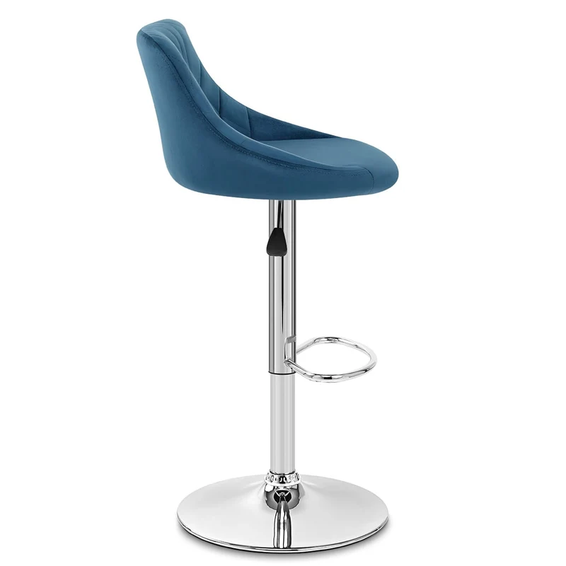 Tabouret de Bar Velours - Stitch Bleu