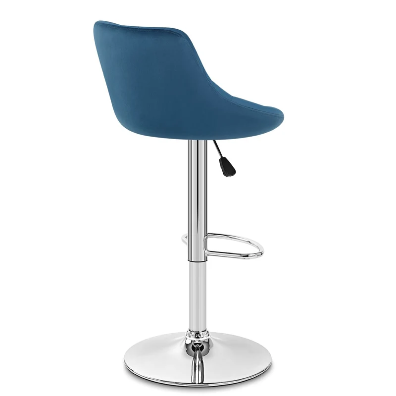 Tabouret de Bar Velours - Stitch Bleu
