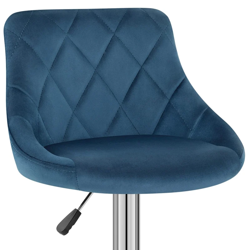 Tabouret de Bar Velours - Stitch Bleu