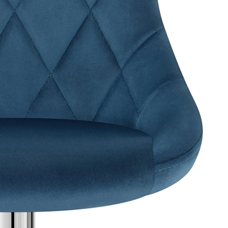 Tabouret de Bar Velours - Stitch Bleu