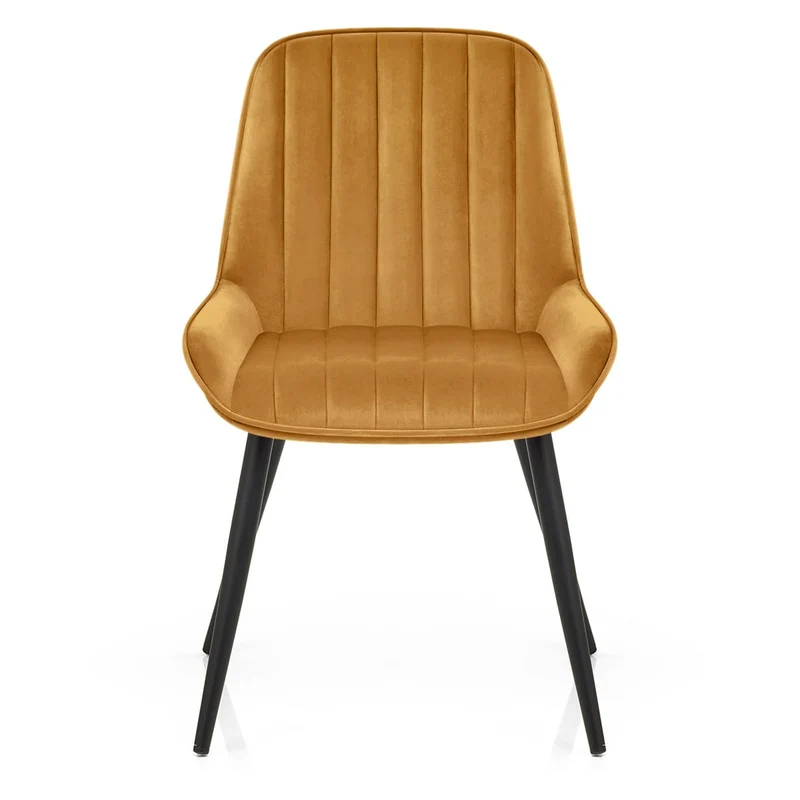 Chaise Velours - Mustang Jaune