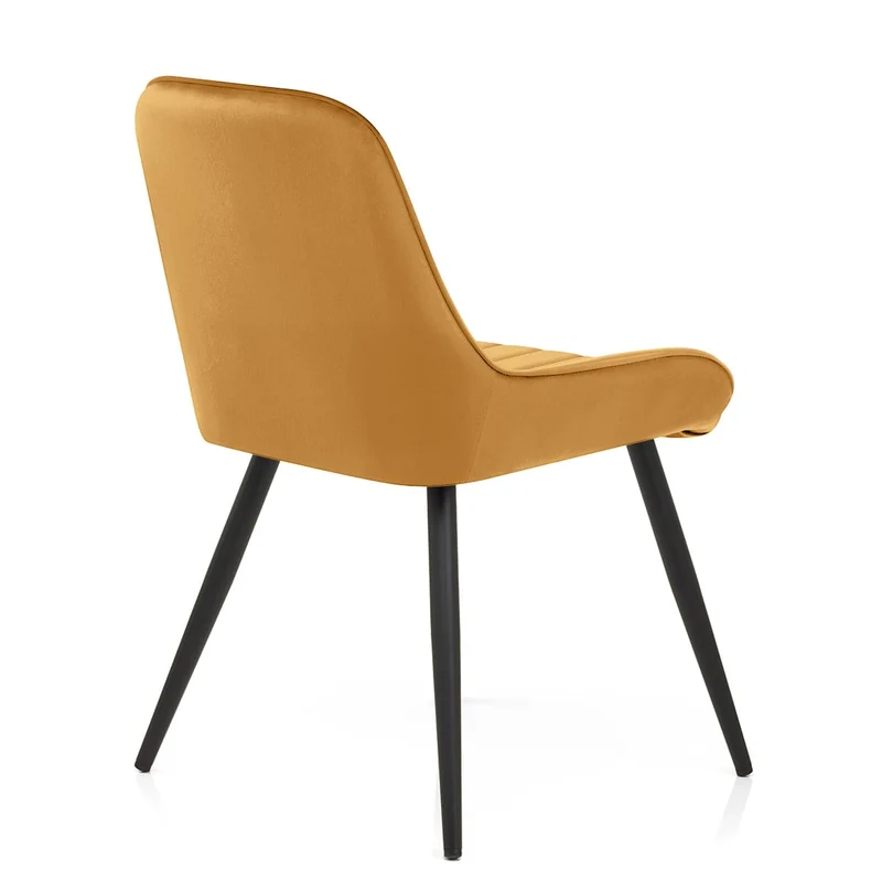 Chaise Velours - Mustang Jaune