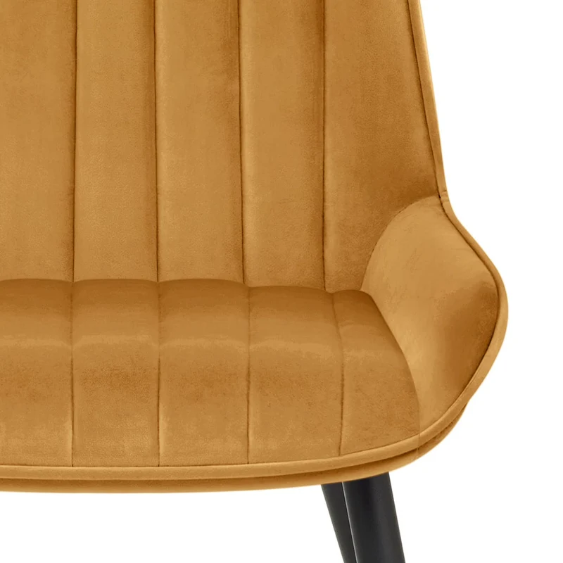 Chaise Velours - Mustang Jaune
