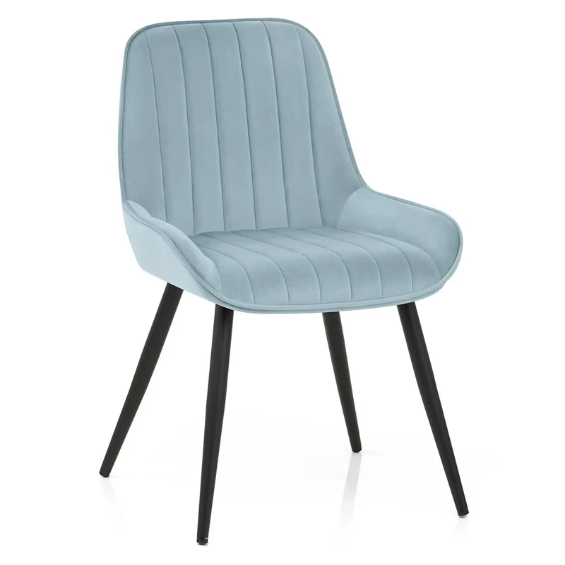 Chaise Velours - Mustang Bleu