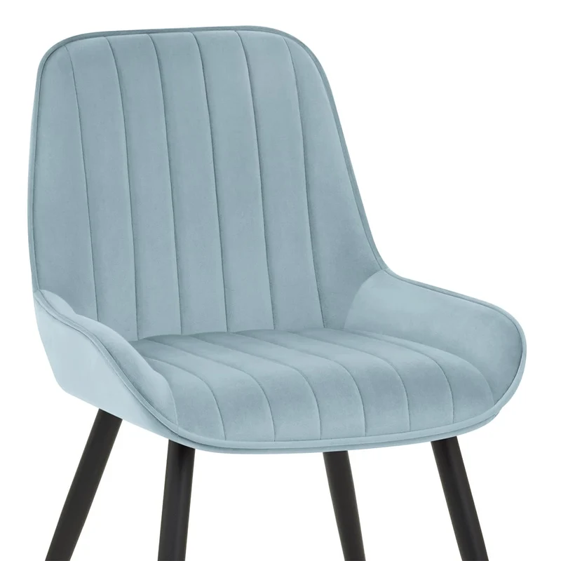 Chaise Velours - Mustang Bleu