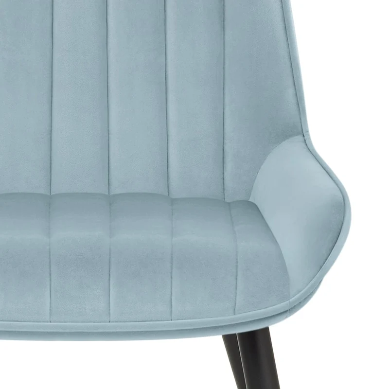 Chaise Velours - Mustang Bleu
