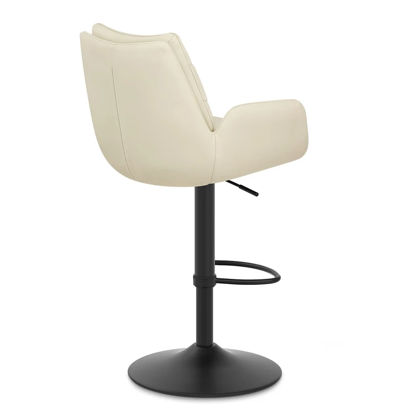 Tabouret Cuir Véritable - Madrid Crème