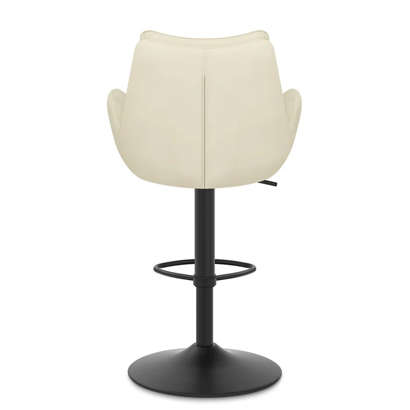 Tabouret Cuir Véritable - Madrid Crème