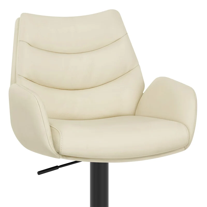 Tabouret Cuir Véritable - Madrid Crème