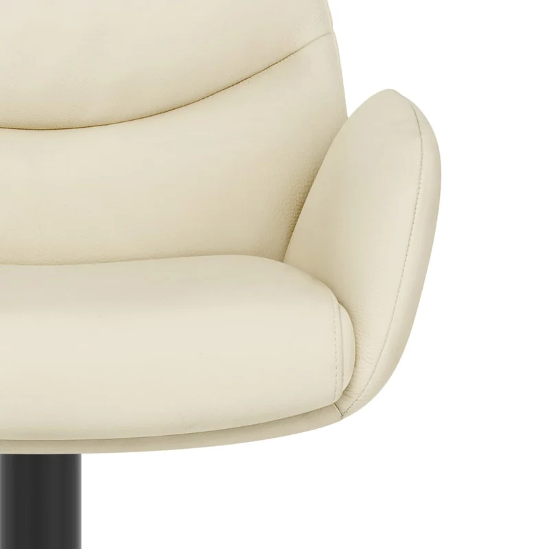 Tabouret Cuir Véritable - Madrid Crème