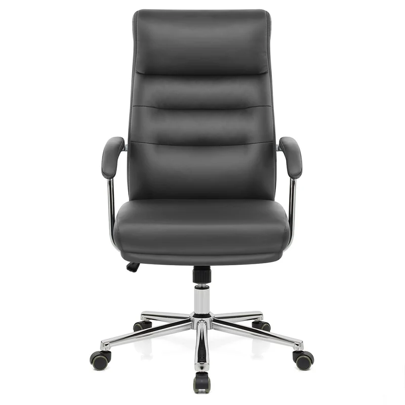 Chaise de Bureau Faux Cuir - Lyon Gris