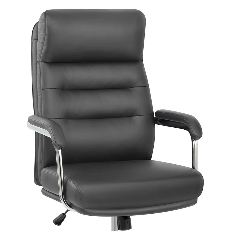 Chaise de Bureau Faux Cuir - Lyon Gris