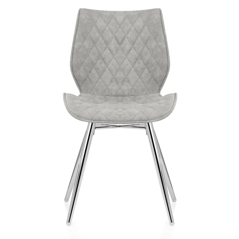 Chaise Faux Cuir Antique - Lux Gris