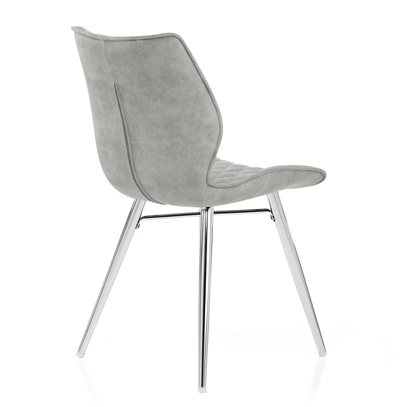 Chaise Faux Cuir Antique - Lux Gris