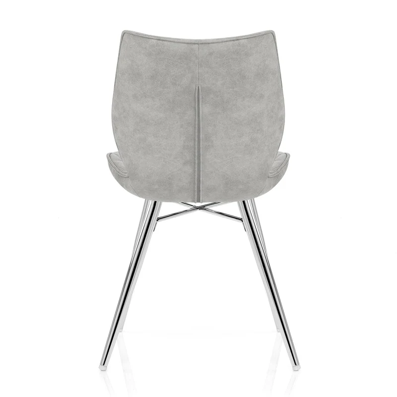 Chaise Faux Cuir Antique - Lux Gris